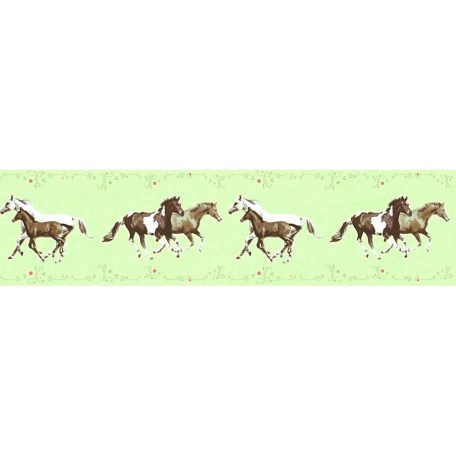 As-Creation Little Stars 35838-1 lovak zöld barna fehér bordűr