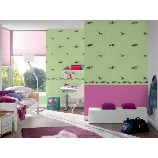 As-Creation Little Stars 35838-1 lovak zöld barna fehér bordűr