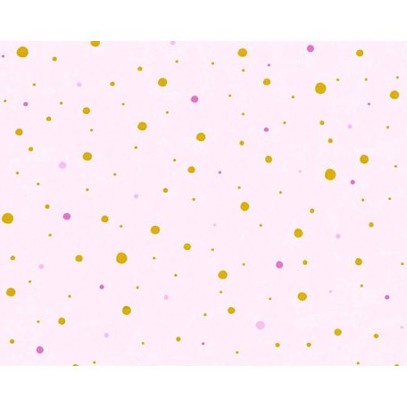 As-Creation Little Stars 35839-1 pontok rózsaszín pink arany tapéta