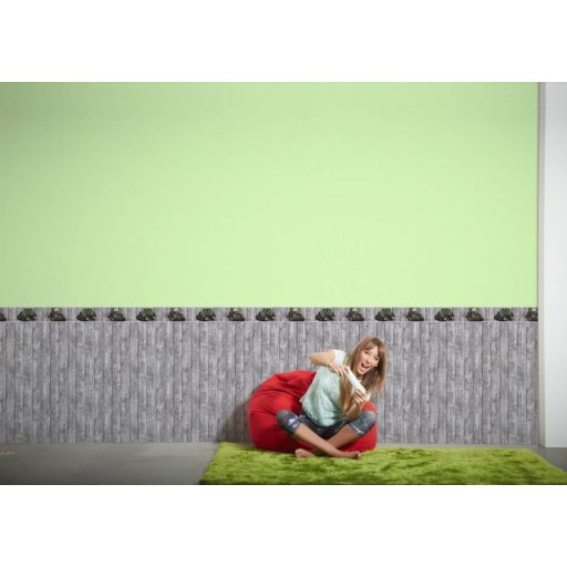 As-Creation Little Stars 35843-1 faminta alapon traktorok szürke zöld fekete bordűr