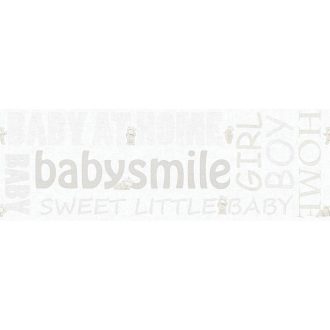   As-Creation Little Stars 35848-2  Teddy feliratok krémfehér  bézs bordűr