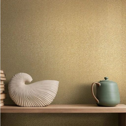 A minimalista elegancia mestere! Luxus és energia! Texturált UNI arany/aranysárga tónus tapéta