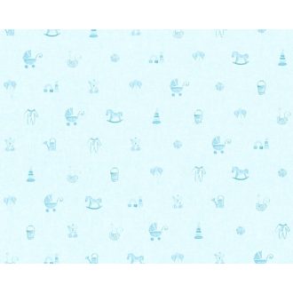   As-Creation Little Stars 35854-2  játékmotívumok kék tapéta