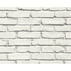   As-Creation Attractive 35856-2 Natur/Ipari design téglafal optikai 3D fehér szürke tapéta