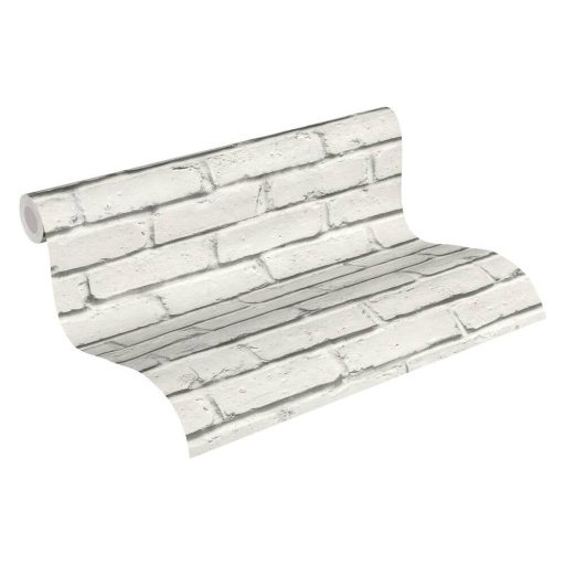 As-Creation Attractive 35856-2 Natur/Ipari design téglafal optikai 3D fehér szürke tapéta