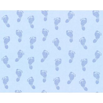 As-Creation Little Stars 35863-2  lábmyomok kék  tapéta