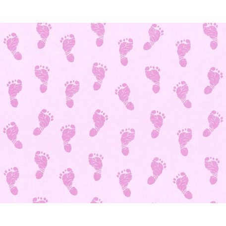 As-Creation Little Stars 35863-3  lábmyomok rózsaszín  tapéta