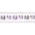 As-Creation Little Stars 35864-1 gyerekcipők fehér rózsaszín lila bordűr