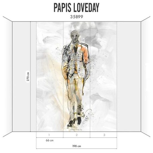 A névadó! A divat és az identitás kortárs művészi megjelenítése szürke bézs narancssárga és fekete tónus falpanel