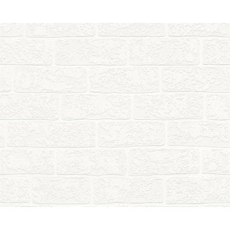   As-Creation Club Tropicana/Wood'n Stone 35981-1 Natur téglaminta szürkésfehér fehér tapéta