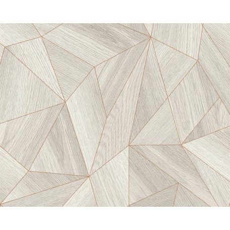As-Creation Daniel Hechter 5, 36133-2 Polygon 3D szürke, rézszín tapéta