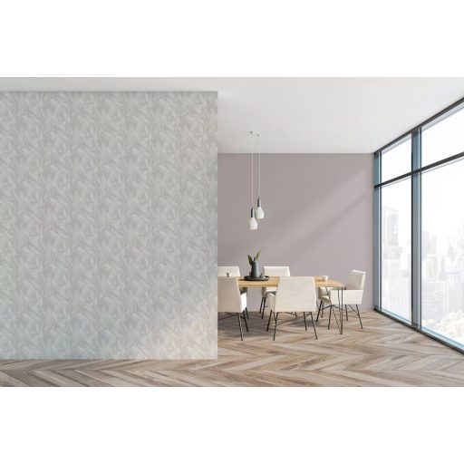 Polygon 3D design - Fémes élekkel kiemelt mértani testek szürkésfehér szürke és ezüst tónus tapéta