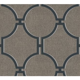  As-Creation Elegance 5, 36149-5 Grafikus nagyformátumú "kovácsolt vas" mintázat 3D barna szürkésbarna szürke antracit tapéta