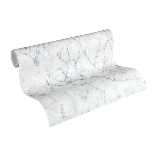 As-Creation Neue Bude 2.0, 36157-2 márványminta fehér szürke tapéta