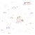 Gyerekszobai Unikornis felhők szivárvány fehér rózsaszín szines tapéta