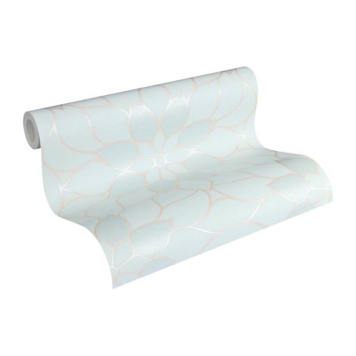 As-Creation Neue Bude 2.0, 3617-14 virágos zöldeskék bézsarany tapéta