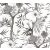 As-Creation Neue Bude 2.0, 36202-2  trópusi virágok fehér szürke fekete  tapéta