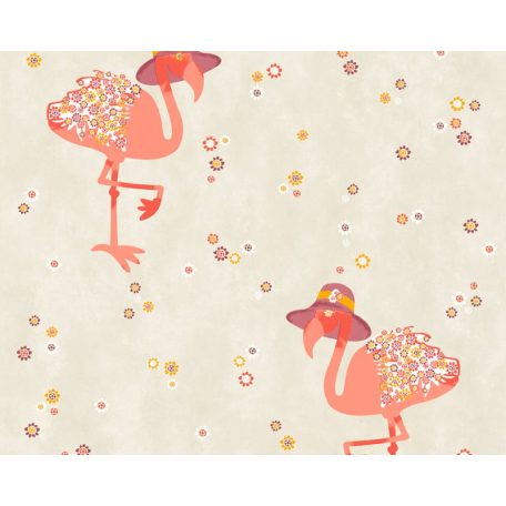 COZZ 36291-2 szines rózsaszín, narancs flamingók tapéta