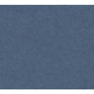   Enyhén koptatott hatású strukturált egyszínű minta kék/sötétkék tónus tapéta
