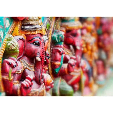 Keleti hangulat - Elefántfejű hindu isten Ganésa sokszínű falpanel