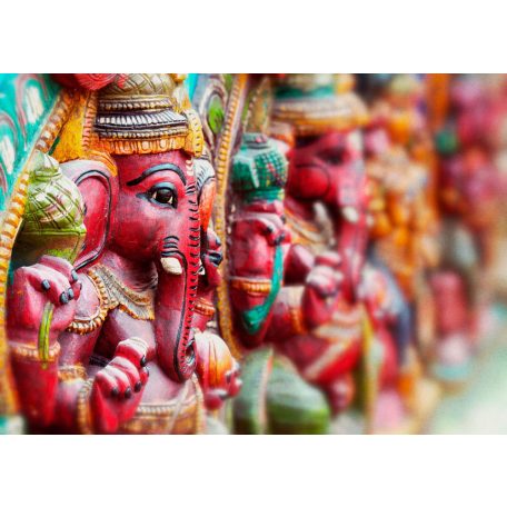 Keleti hangulat - Elefántfejű hindu isten Ganésa sokszínű falpanel