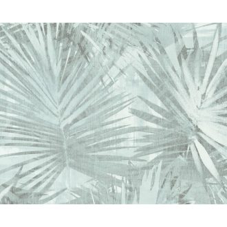   As-Creation Attractive 2/Hygge 36385-3 natur pálmalevelek zöld kék türkiz tapéta
