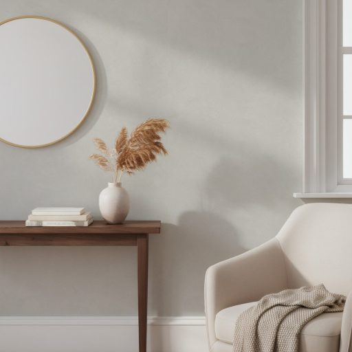 Kifinomult beton/vakolat minimál mintázat a luxus textúrák határán hamvas szürkésbézs/bézs tónus tapéta