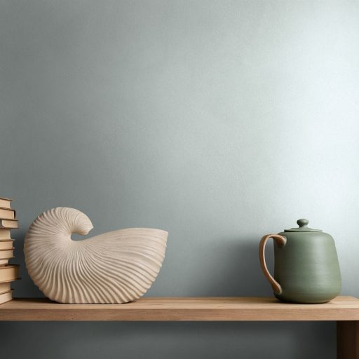 Kifinomult beton/vakolat minimál mintázat a luxus textúrák határán poros celadon/kékeszöld és leheletnyi zsálya tónus tapéta