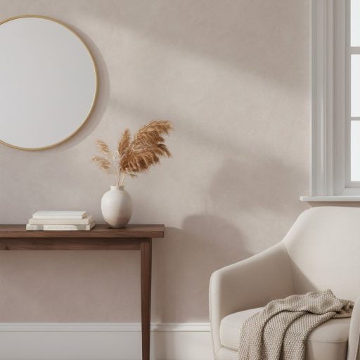 Kifinomult beton/vakolat minimál mintázat a luxus textúrák határán meleg hamvas kőporbézs tónus tapéta