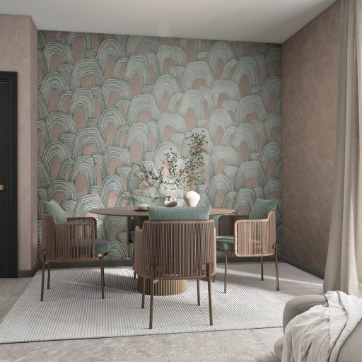 Kifinomult beton/vakolat minimál mintázat a luxus textúrák határán barna/szürkésbarna/mályvás szürkésbarna tónus tapéta