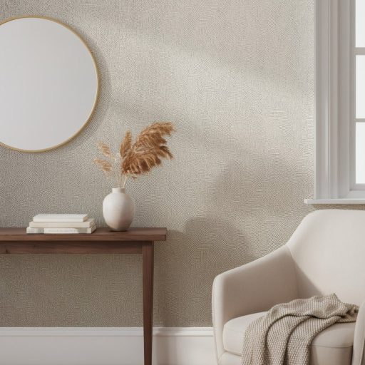 A relief aranykora - tónusos szőtt hatású struktúrminta meleg homokbézs tónus tapéta