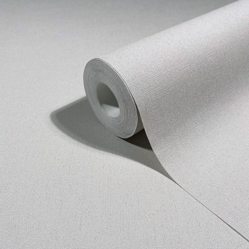 Finoman szőtt vászonhatású strukturált egyszínű minta világosszürke tónus tapéta