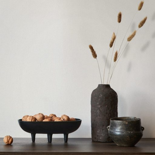 Finoman szőtt vászonhatású strukturált egyszínű minta világosszürke tónus tapéta