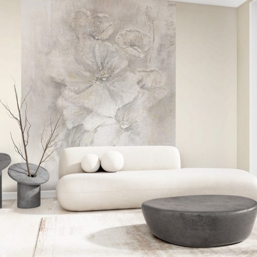 Finoman szőtt vászonhatású strukturált egyszínű minta meleg bézs/homokszín tónus tapéta