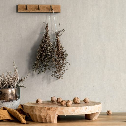 Finoman szőtt vászonhatású strukturált egyszínű minta meleg bézs/homokszín tónus tapéta