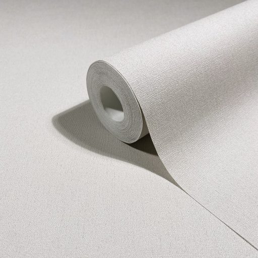 Finoman szőtt vászonhatású strukturált egyszínű minta nemes szürke/ezüstszürke tónus tapéta