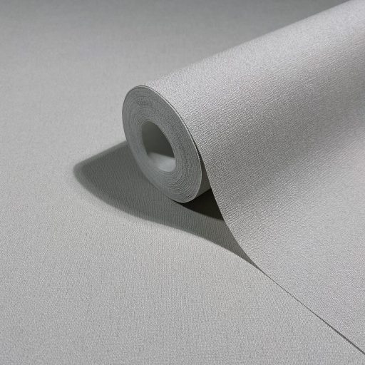 Finoman szőtt vászonhatású strukturált egyszínű minta fátyolos középszürke tónus tapéta