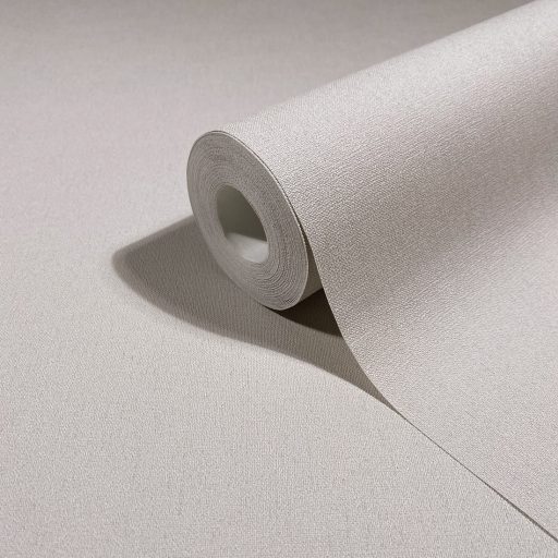 Finoman szőtt vászonhatású strukturált egyszínű minta lágy bézs/krémszín tónus tapéta