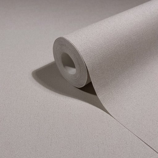 Finoman szőtt vászonhatású strukturált egyszínű minta hamvas szürkésbarna tónus tapéta