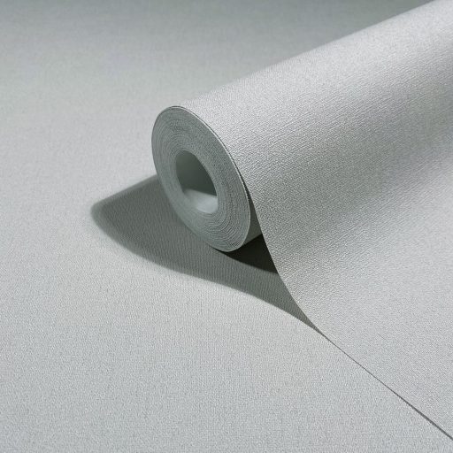Finoman szőtt vászonhatású strukturált egyszínű minta világosszürke tónus tapéta