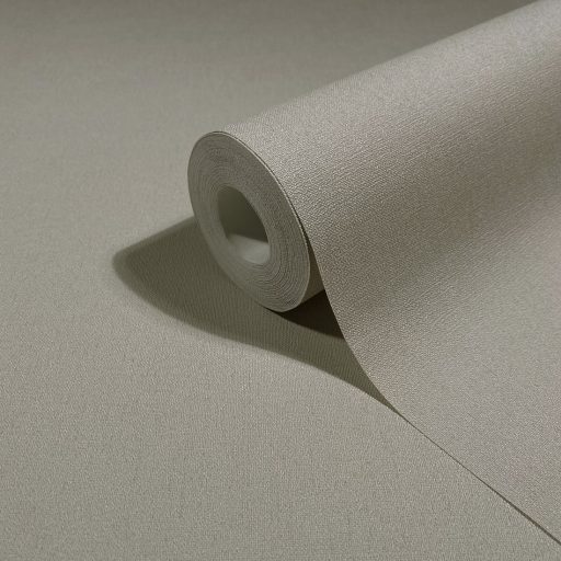 Finoman szőtt vászonhatású strukturált egyszínű minta meleg barna/taupe tónus tapéta