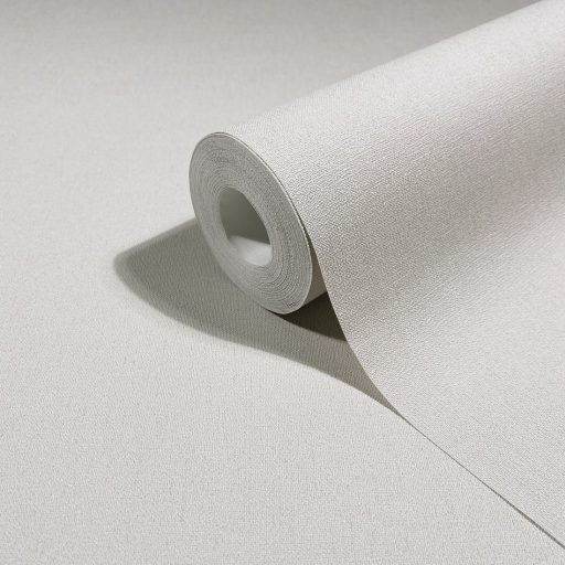 Finoman szőtt vászonhatású strukturált egyszínű minta halvány bézs/krémszürke tónus tapéta