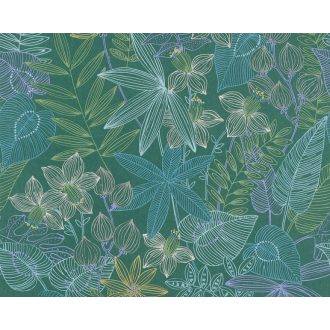   As-Creation Colibri 36630-2 Natur organikus növények virágok zöld szines tapéta