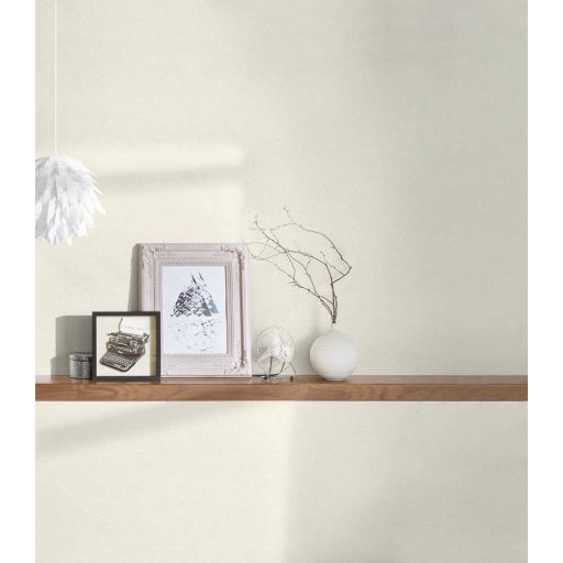 Vintage stílusú egyszinű textilstruktúra krémfehér tónus tapéta