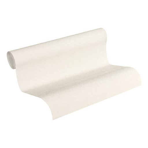 Vintage stílusú egyszinű textilstruktúra krémszürke tónus tapéta