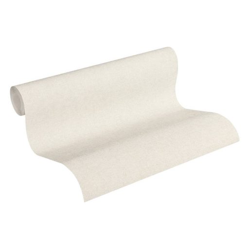 Vintage stílusú egyszinű textilstruktúra krémszürke és bézs tónus tapéta