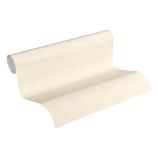 Vintage stílusú egyszinű textilstruktúra krémszín tónus tapéta