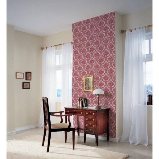 Vintage stílusú egyszinű textilstruktúra krémszín tónus tapéta