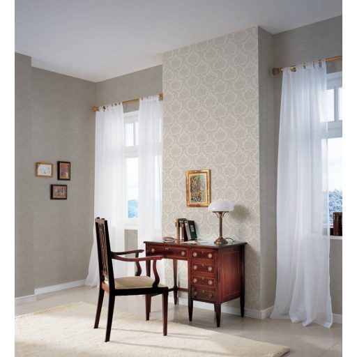 Vintage stílusú egyszinű textilstruktúra szürke tónus tapéta