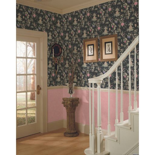 Vintage stílusú egyszinű textilstruktúra rózsaszín tónus tapéta